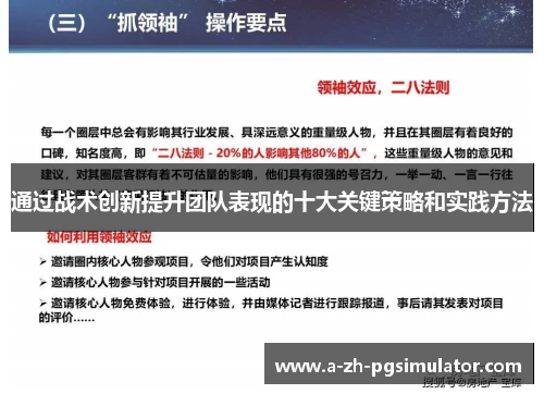 通过战术创新提升团队表现的十大关键策略和实践方法